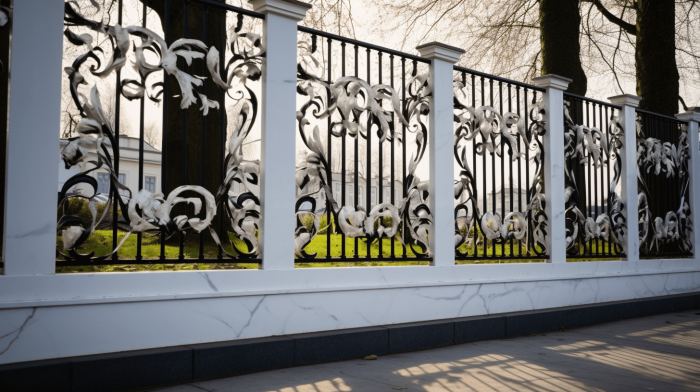 Ограда из мрамора Bianco Carrara (Бьянко Каррара)